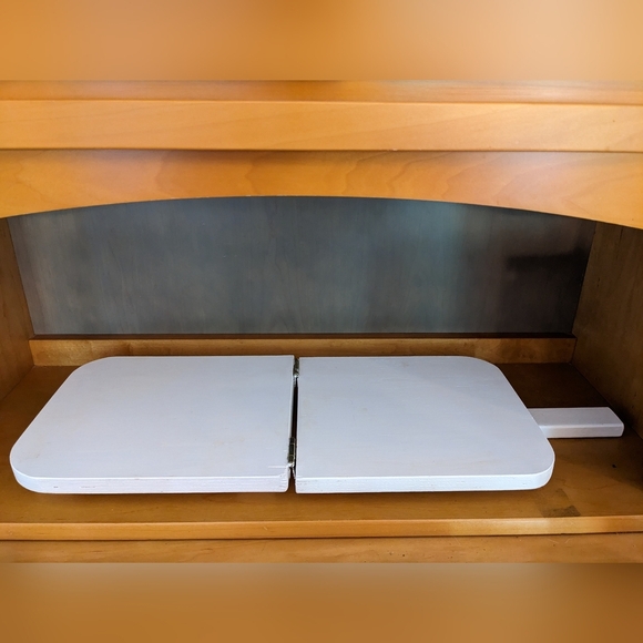 Vintage Breadboard Paddle Serve Board Footed Handled DECOR Vignette - Picture 1 of 7